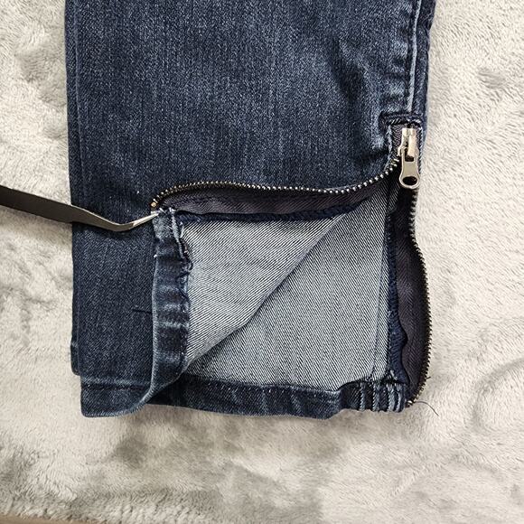 Christopher & Banks Jeans Womens 4 Low Rise Skinny Side Seam Detail Zip Hem - Picture 2 of 11